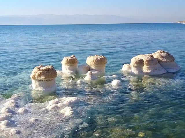 Dead Sea's Salty Chimneys, Photo, CBN News, Jonathan Goff
