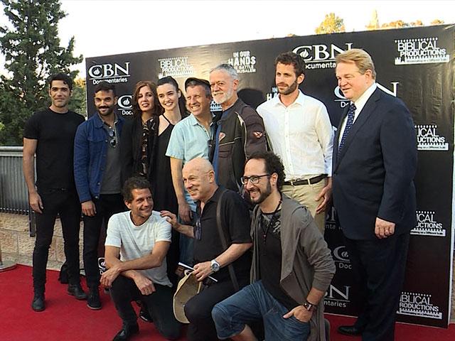 Cast of 'In Our Hands' with CBN CEO Gordon Robertson and Film Director Erin Zimmerman