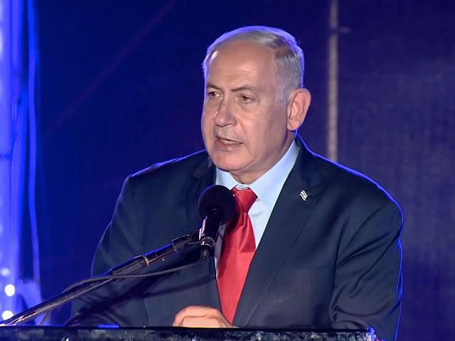 Israeli Prime Minister Benjamin Netanyahu at Dedication of Restored 1,500-Year-Old Synagogue on the Golan Heights, Photo, Screen Capture, AP