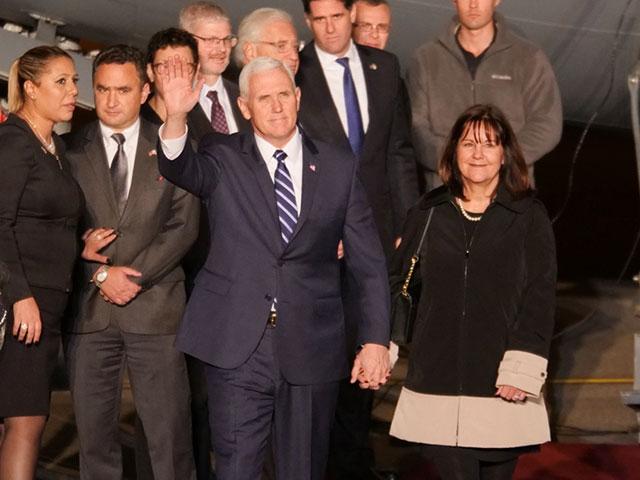 US Vice President Mike Pence and His Wife, Karen, Arrive in Israel, Photo, Jonathan Goff, CBN News