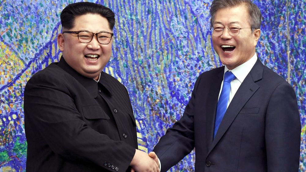Image result for images of korean leaders shaking hands