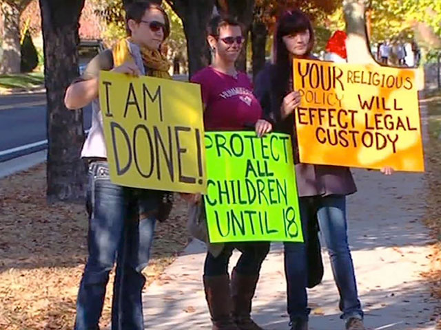 Hundreds Protest Mormon Churchs New Lgbt Policy Cbn News