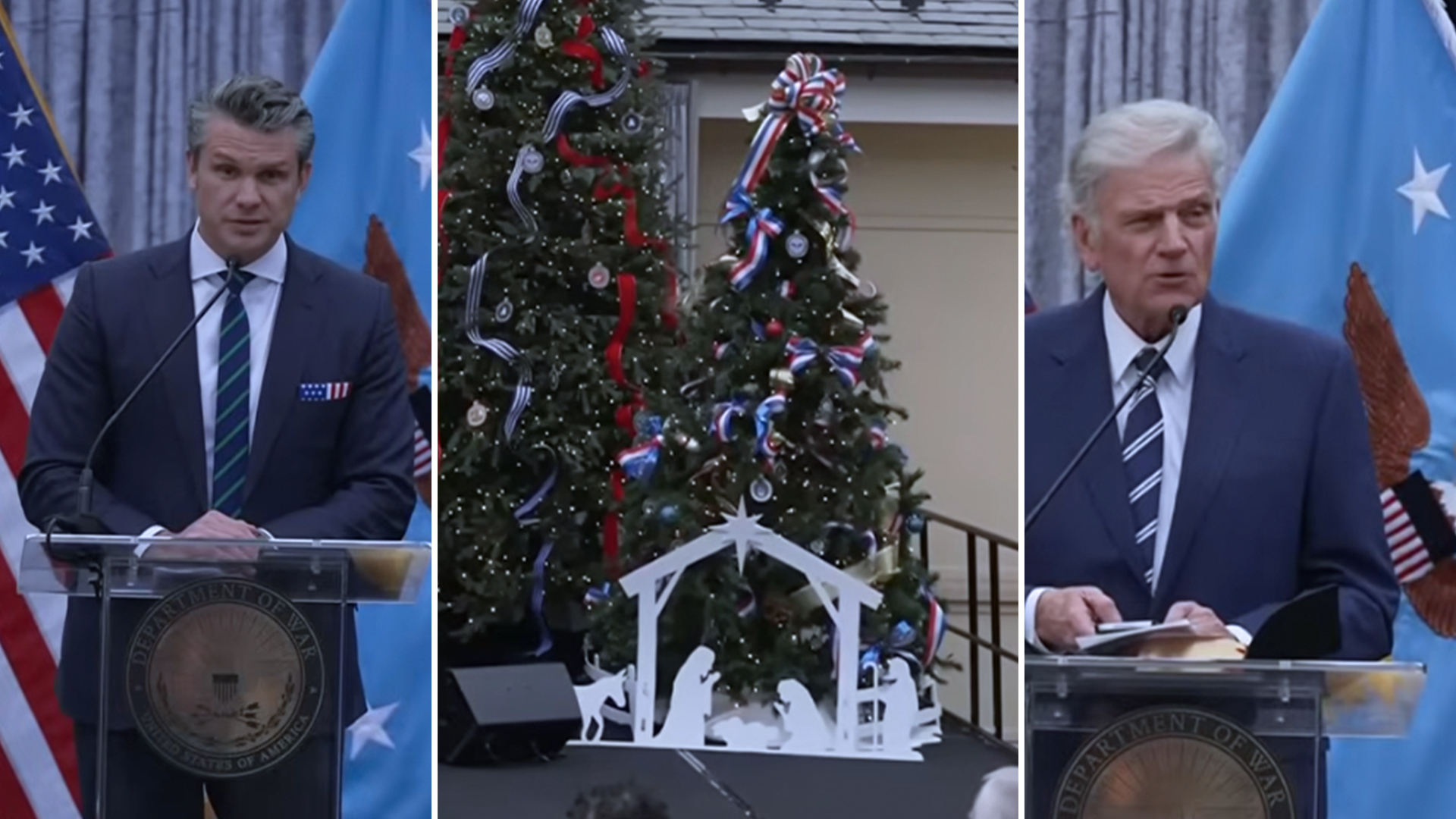 Sec. Hegseth and Franklin Graham Preach Gospel at Pentagon Christmas