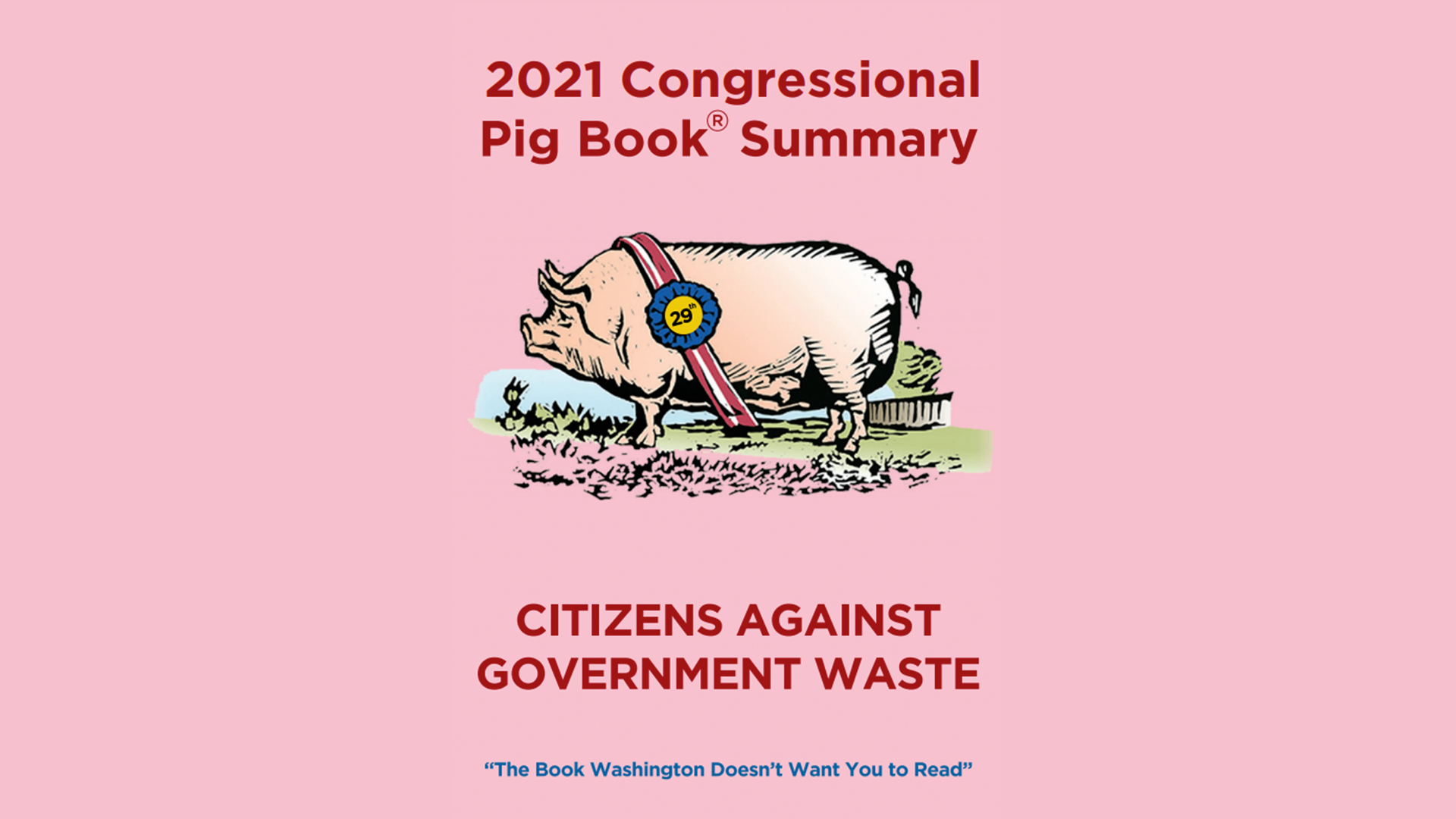 'Pig Book' Shows Even with America's 28 Trillion Debt, Congress Just