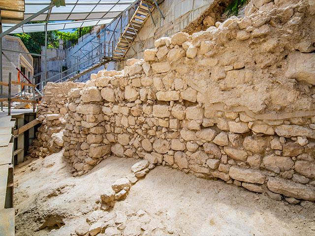 The section of the wall that was exposed. Photo: Koby Harati, City of David