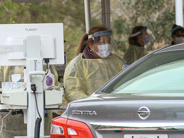Drive-thru testing for COVID-19 at Sentara Princess Anne Hospital in Virginia Beach, Virginia (Photo: CBN News)