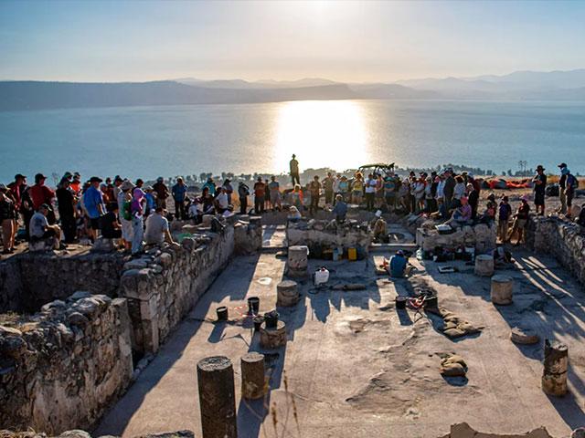 Despite seemingly being in a poor neighborhood, the church offered the best views of the Sea of Galilee from all of Hippos' churches. Credit: Gil Eliahu.