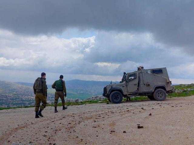 IDF security position on biblical Mt. Ebal overlooking Nablus. Photo Credit: CBN News.