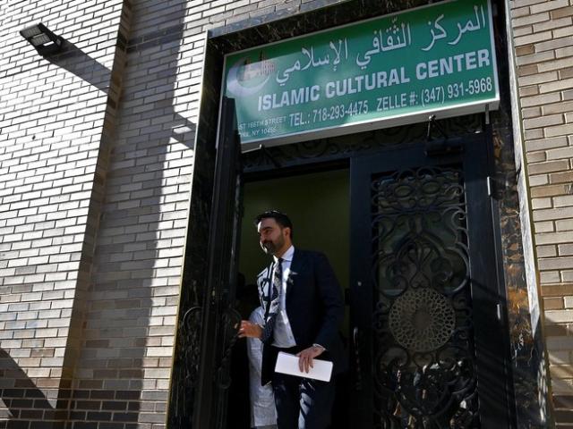Zohran Mamdani at the Islamic Cultural Center in the New York City borough of the Bronx, NY, October 24, 2025. (Photo by Anthony Behar/Sipa USA)(Sipa via AP Images)