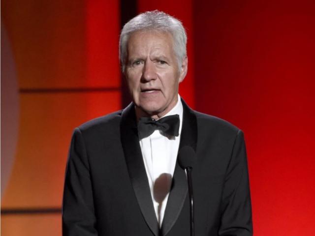 In this April 30, 2017, file photo, Alex Trebek speaks at the 44th annual Daytime Emmy Awards at the Pasadena Civic Center in Pasadena, Calif.  (Photo by Chris Pizzello/Invision/AP, File)