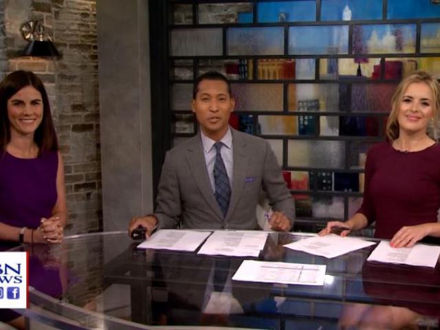 Caitlin Conant, left, is the political director for CBS News. (Image credit: CBN News)