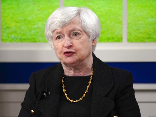 Treasury Secretary Janet Yellen speaks during a meeting with President Joe Biden and business leaders about the debt limit in the South Court Auditorium on the White House campus, Wednesday, Oct. 6, 2021, in Washington. (AP Photo/Evan Vucci, File) debtlimityellen