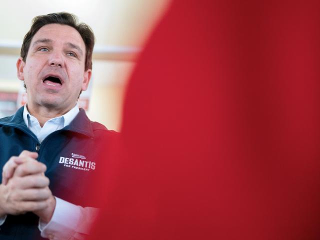 Florida Gov. Ron DeSantis speaks during a campaign event, Jan. 20, 2024, in Florence, S.C. (AP Photo/Sean Rayford)