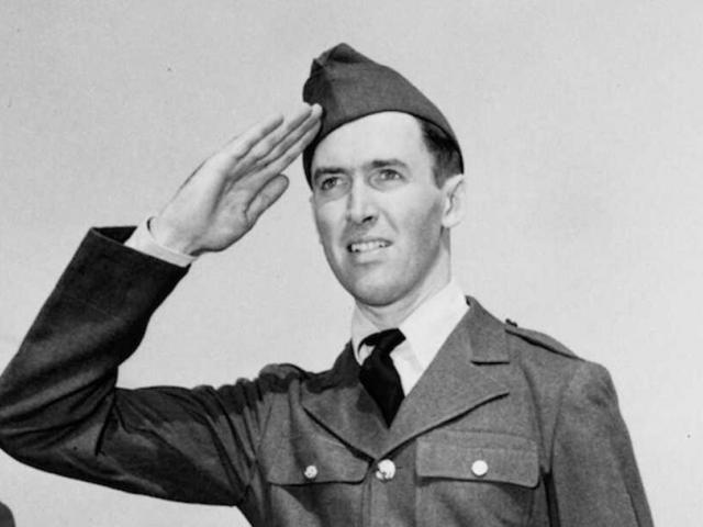 Jimmy Stewart, who won the Academy Award for acting, is shown at Fort MacArthur, CA, March 22, 1941, after his induction earlier in the day in Los Angeles. (AP Photo) Jimmy Stewart, who won the Academy Award for acting, is shown at Fort MacArthur, CA, March 22, 1941, after his induction earlier in the day in Los Angeles. (AP Photo)