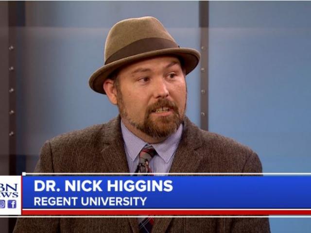 Dr. Nick Higgins, Regent University. (Image credit: CBN News)