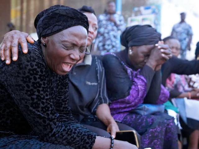 Women mourn the victims of the Christmas Eve attack, in Jos, Nigeria, Jan. 6, 2024. (AP Photo/Sunday Alamba) 
