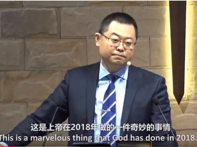 Pastor Wang Yi.  Screenshot courtesy: Early Rain Church/YouTube