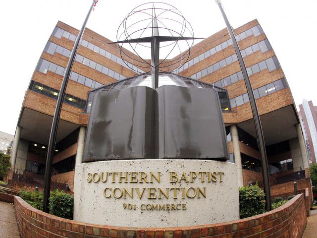  This Wednesday, Dec. 7, 2011 file photo shows the headquarters of the Southern Baptist Convention in Nashville, Tenn. (AP Photo/Mark Humphrey, File)