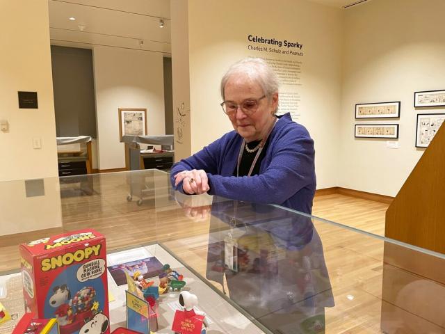Lucy Shelton Caswell, founding curator of the Billy Ireland Cartoon Library Museum (AP Photo/Patrick Orsagos)