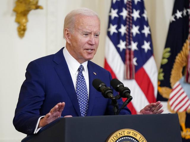 President Joe Biden speaks during a bill signing ceremony, June 13, 2022, in the East Room of the White House in Washington. (AP Photo/Patrick Semansky, File)