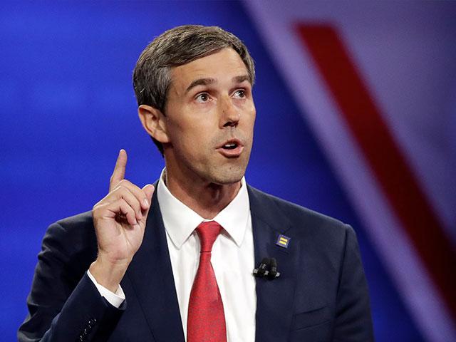 Democratic presidential candidate former Texas Rep. Beto O'Rourke speaks during the Power of our Pride Town Hall Thursday, Oct. 10, 2019, in Los Angeles. (AP Photo/Marcio Jose Sanchez)