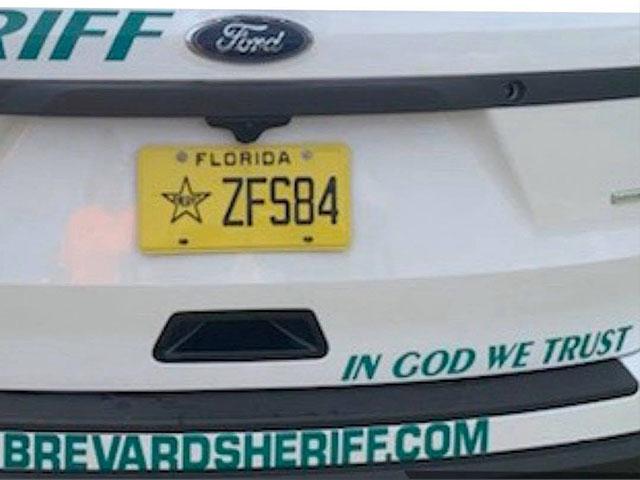 The Brevard County Sheriff&#039;s Office in Florida is putting &quot;In God We Trust&quot; decals on new police cars (Photo: Brevard County Sheriff&#039;s Office via Facebook)
