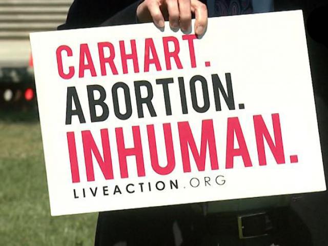 Sign at Pro-life rally against late-term abortionist Dr. Leroy Carhart