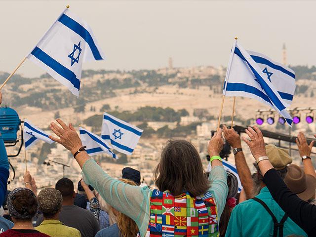 Christians at Annual Pray for the Peace of Jerusalem event, Photo, CBN News, Jonathan Goff