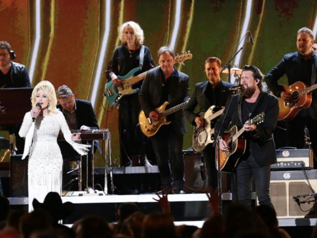 Dolly Parton and Zach Williams at the CMA Awards
