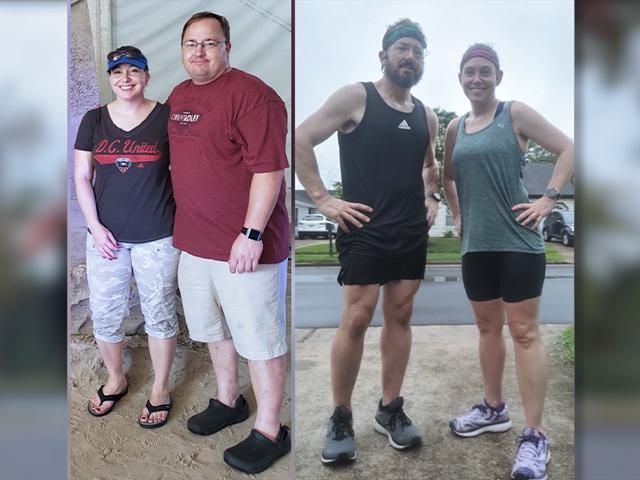 Jeff and Angela Jordan lost 150 pounds together.