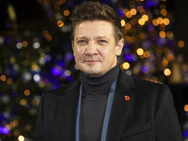 Jeremy Renner poses for photographers upon arrival at the UK Fan Screening of the film &#039;Hawkeye&#039; in London Thursday, Nov. 11, 2021. (Photo by Vianney Le Caer/Invision/AP)
