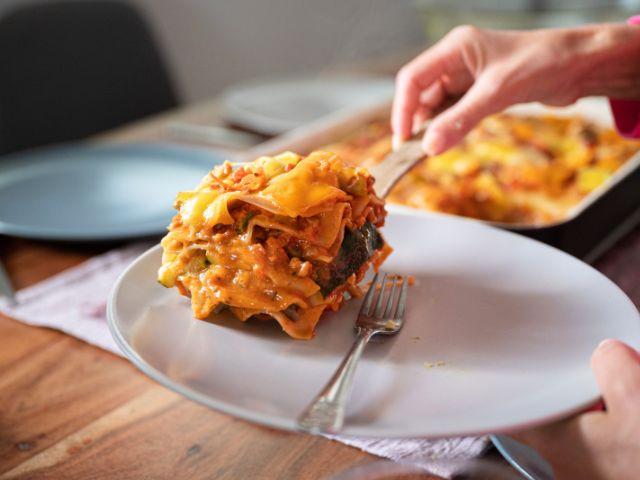 dinner food lasagna