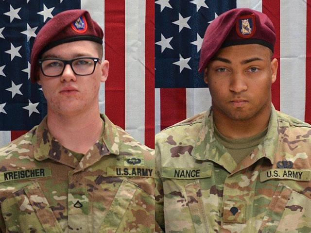 PFC Brandon Kreischer (left) and SPC Michael Nance (right) were both killed in Afghanistan on July 29, 2019. (Photo: 82nd Airborne Division)