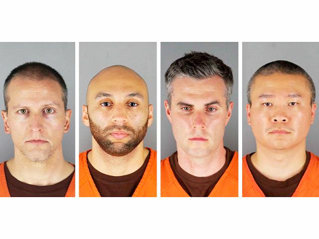 Minneapolis police officers (from left) Derek Chauvin, J. Alexander Kueng, Thomas Lane, and Tou Thao. Chauvin is charged with second-degree murder of George Floyd, a black man, on May 25. (Hennepin County Sheriff&#039;s Office via AP)