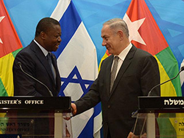 Israeli PM Netanyahu and Togo President Faure Essozimna Gnassingbé, Courtesy GPO