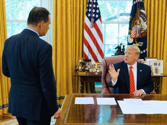 President Trump and CBN News Chief Political Analyst David Brody at the White House.