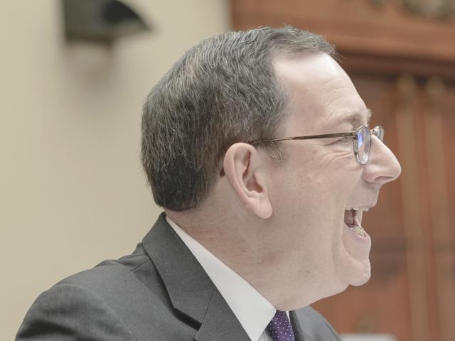 Northwestern University President Michael Schill testifies during a House hearing on antisemitic protests on college campuses, May 23, 2024. (AP Photo/Mariam Zuhaib)
