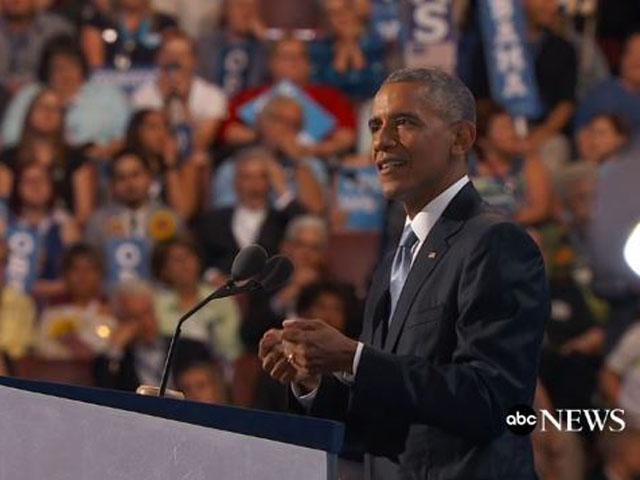 President Barack Obama at the DNC