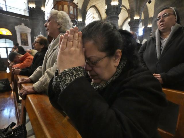 Syrian Christians attend Sunday Mass after Syrian President Bashar Assad's ouster, at Mariamiya Orthodox Church in old Damascus, Syria, Dec. 15, 2024. (AP Photo/Hussein Malla)