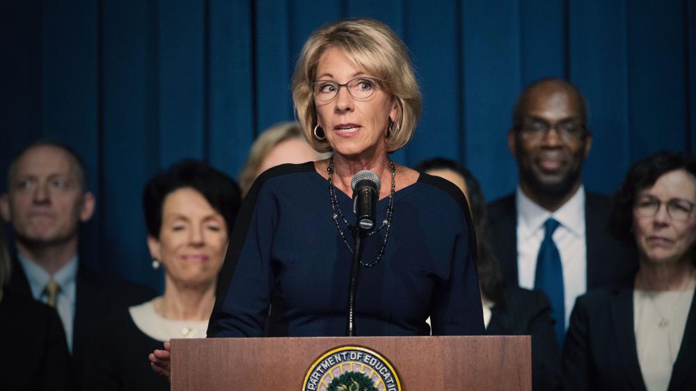US Secretary of Education Betsy DeVos. (AP Photo)