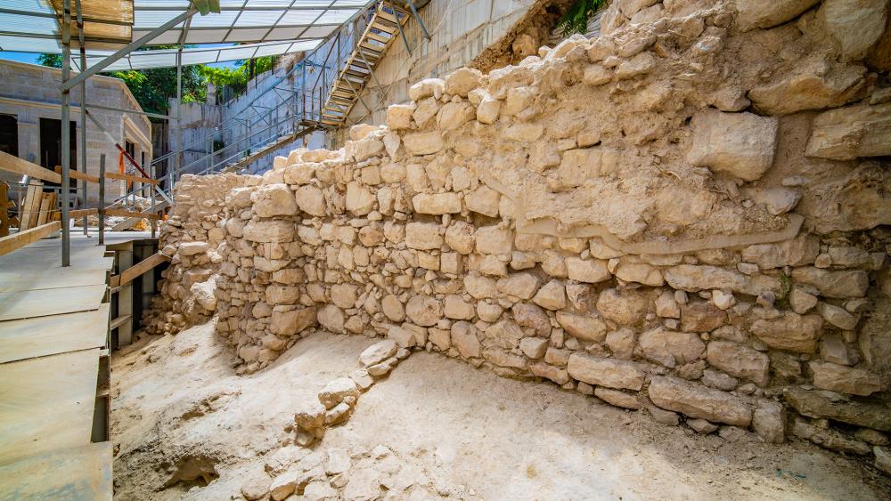 The section of the wall that was exposed. Photo: Koby Harati, City of David