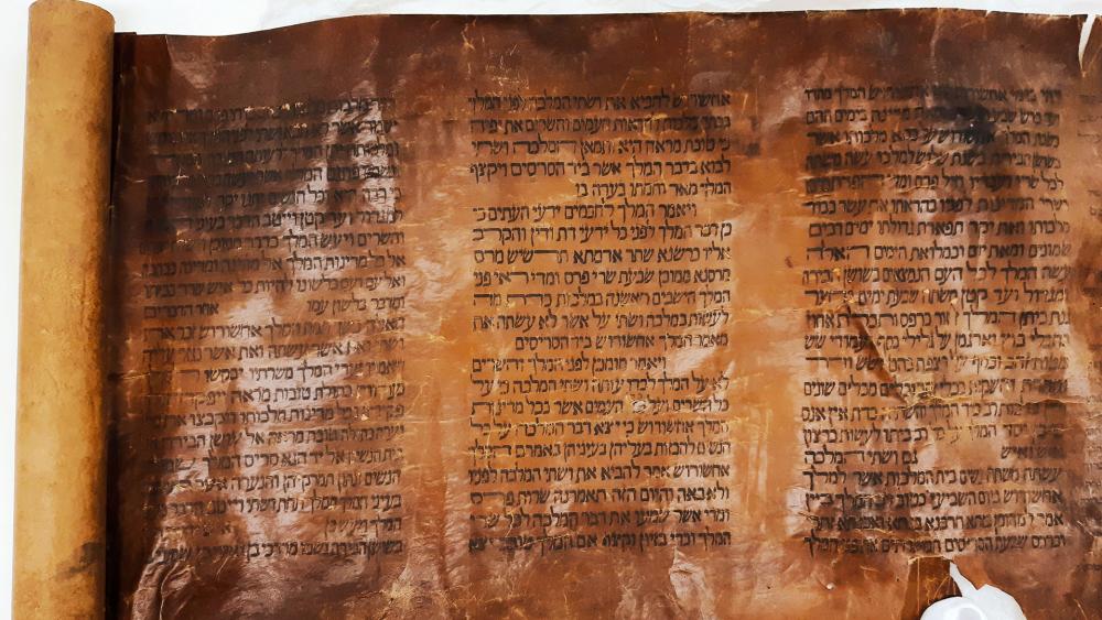 Recently arrived 15th century megilla. Courtesy - National Library of Israel, Jerusalem
