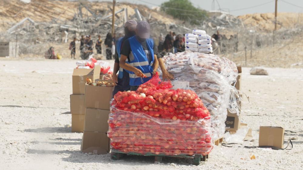 Gaza Humanitarian Foundation (GHF) food aid distribution center in Gaza. Photo Credit: CBN News.