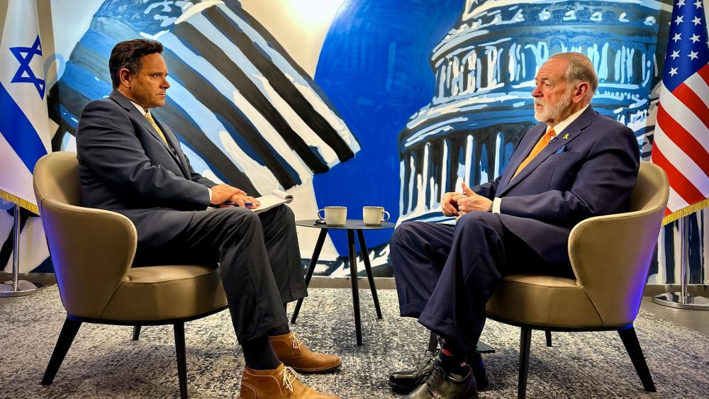 U.S. Ambassador to Israel Mike Huckabee during an exclusive interview in Jerusalem, Sept. 4, 2025. Photo credit: CBN News.