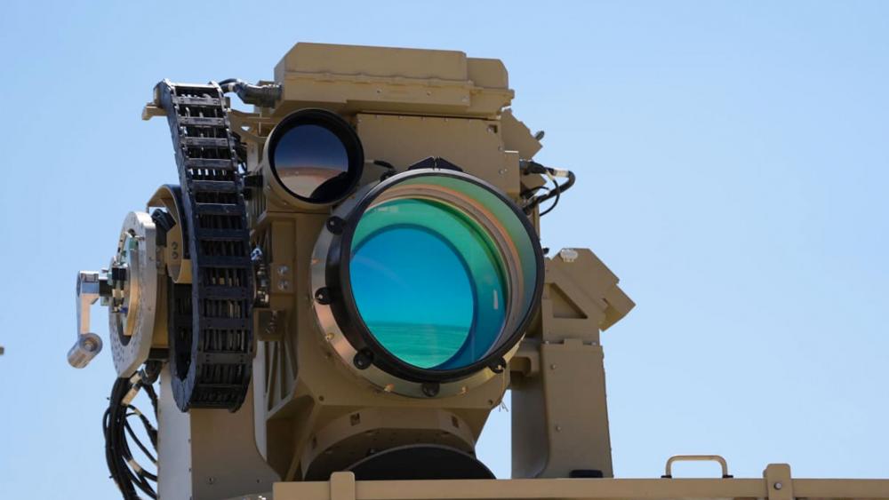 The Iron Beam 450 is a powerful ground laser system that can shoot down rockets, mortars, and drones.  Photo Credit: IDF Spokesperson&#039;s Unit.