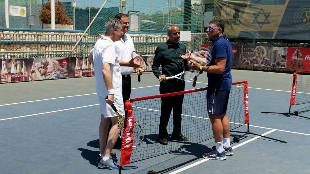 Rahat Mayor at Israel Tennis and Education Centers on Arab-Jewish Leadership Training Day, Photo Credit: CBN News