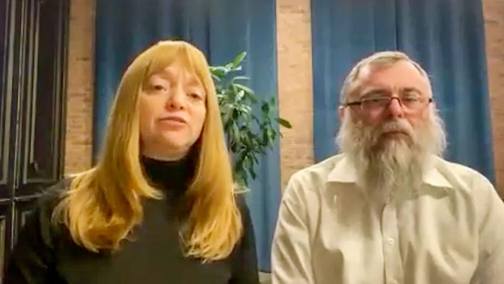 Kyiv Chief Rabbi Jonathan Markovitch and his wife Inna, Screenshot Media Central.