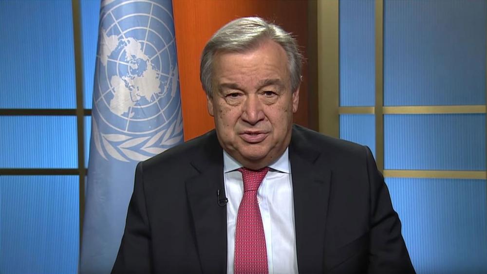 UN Secretary General António Guterres, Screen Capture