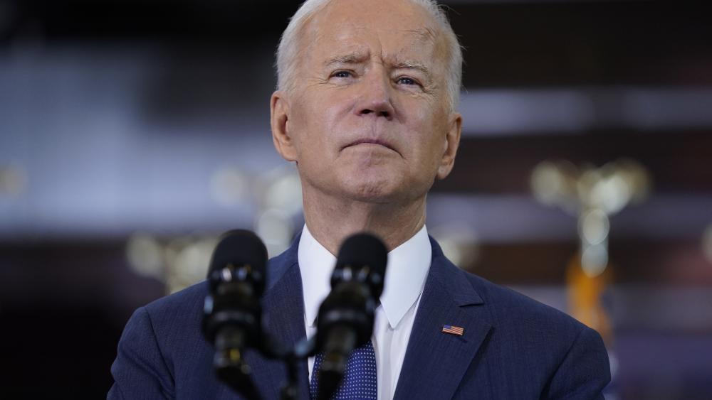 President Joe Biden delivers a speech on infrastructure spending at Carpenters Pittsburgh Training Center in Pittsburgh
