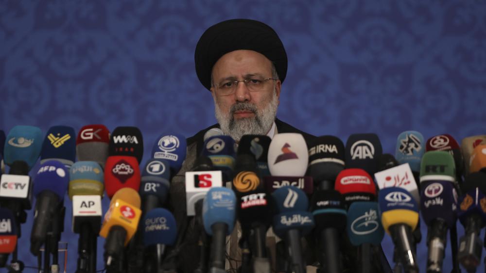 This Monday, June 21, 2021 photo shows Iran&#039;s new President-elect Ebrahim Raisi during a news conference in Tehran, Iran. (AP Photo/Vahid Salemi, File)
